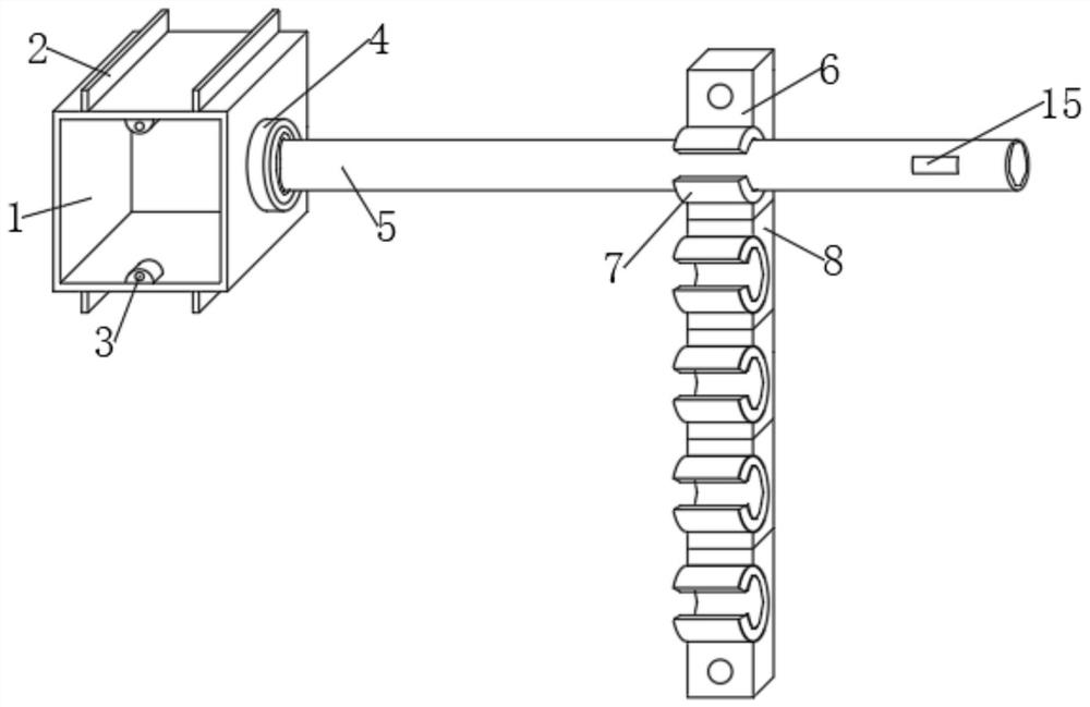 Wire embedding device convenient for fixing assembly type wire embedding pipe