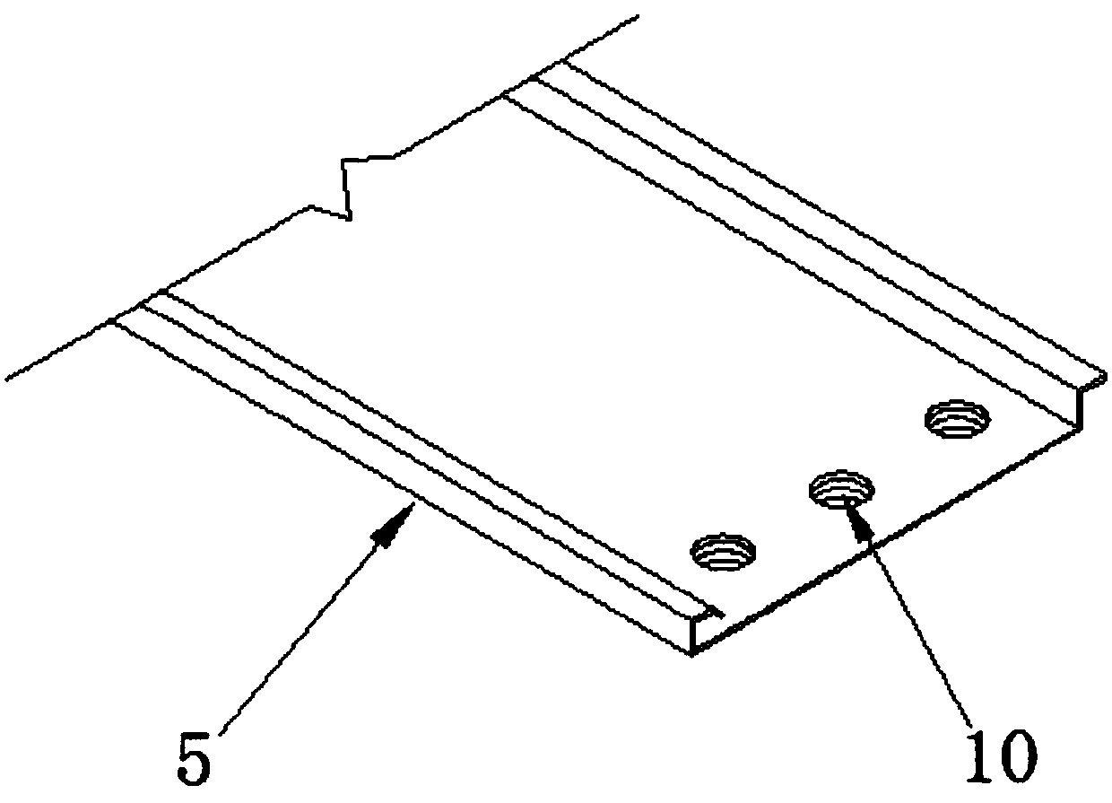 Inserting-type strip-shaped buckle plate steel structure and assembling method