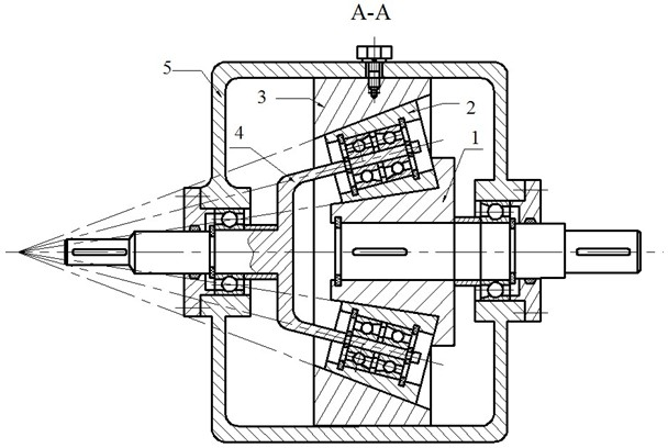 Conical surface friction differential transmission