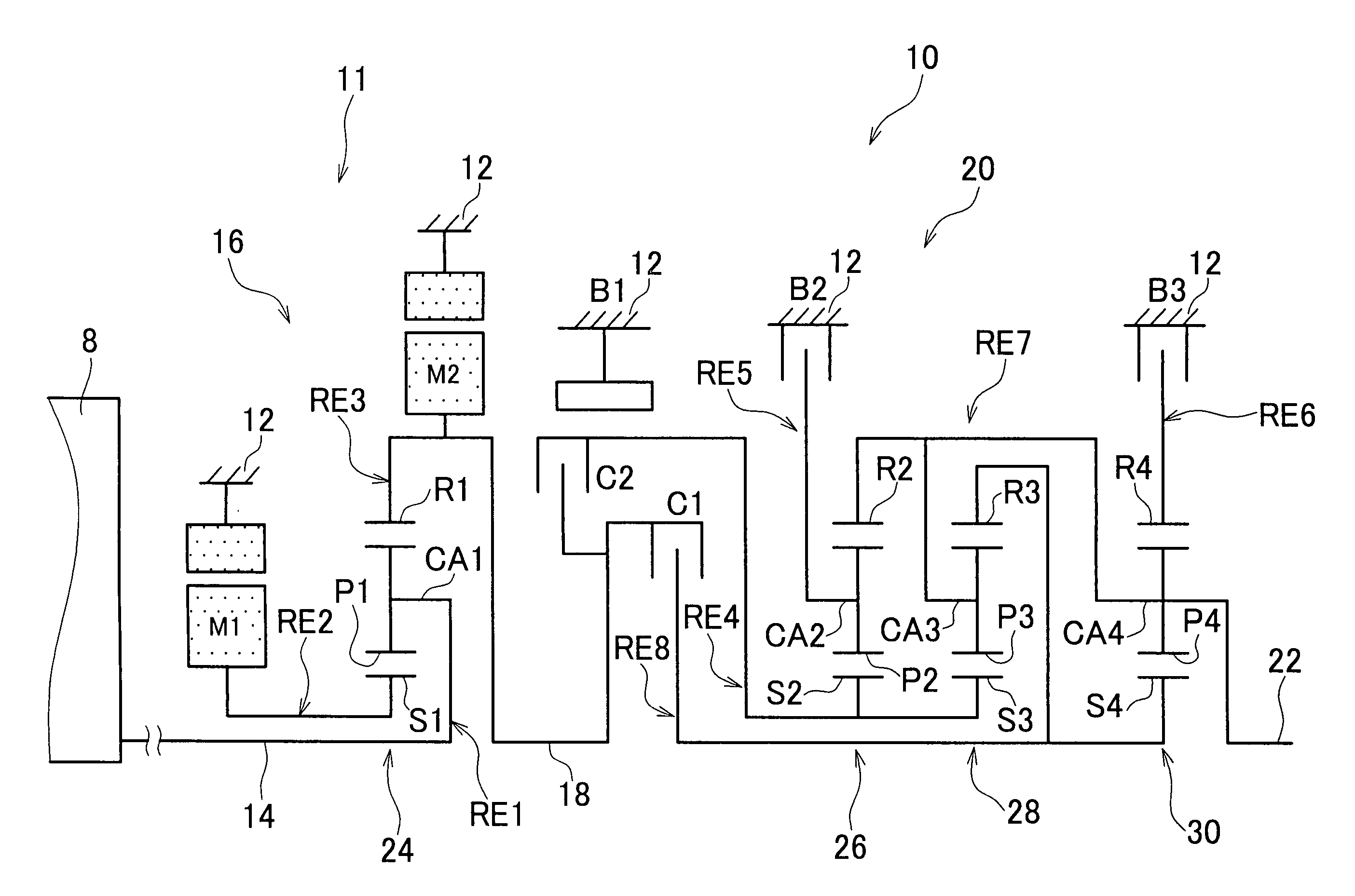 Control device for vehicle power transmission device