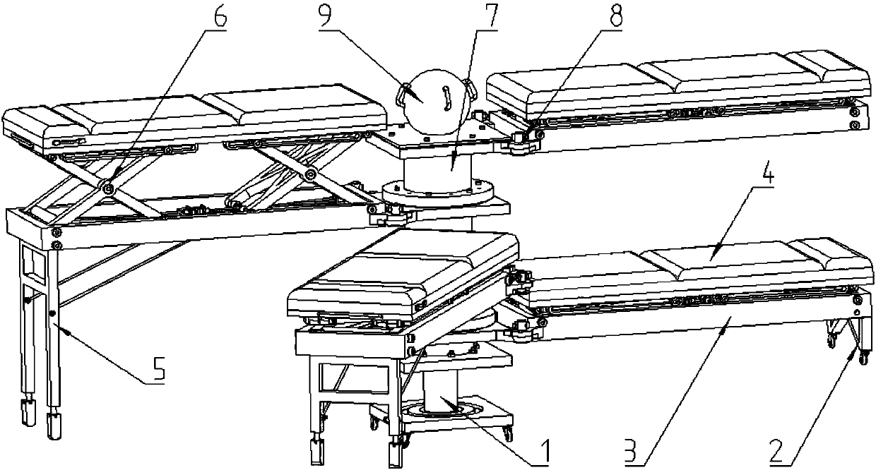 Portable multi-body folding bed