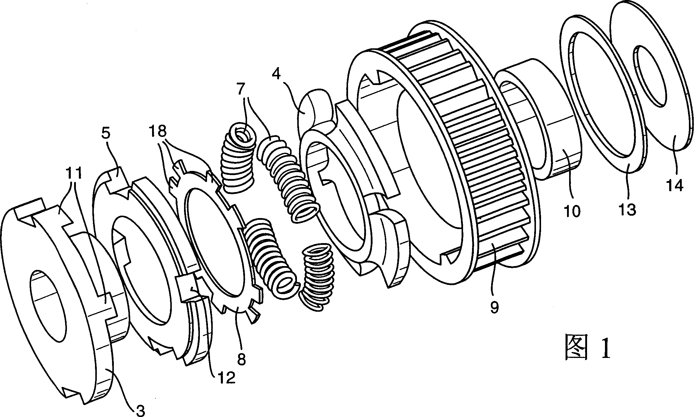 Driving wheel for driving an auxiliary apparatus of a vehicle