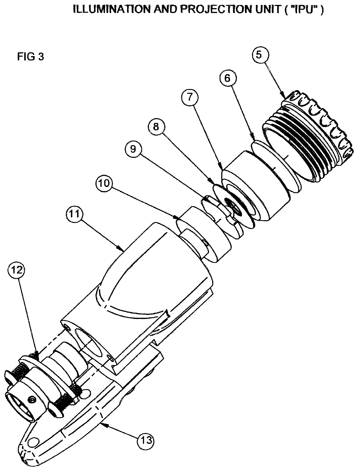 Firearm Mounted Illumination and Projection System with Remote Power Supply