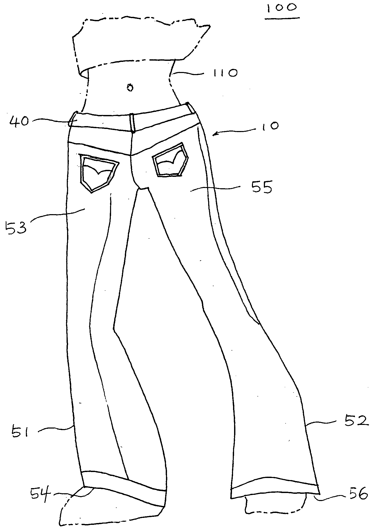Reverse shaped garment