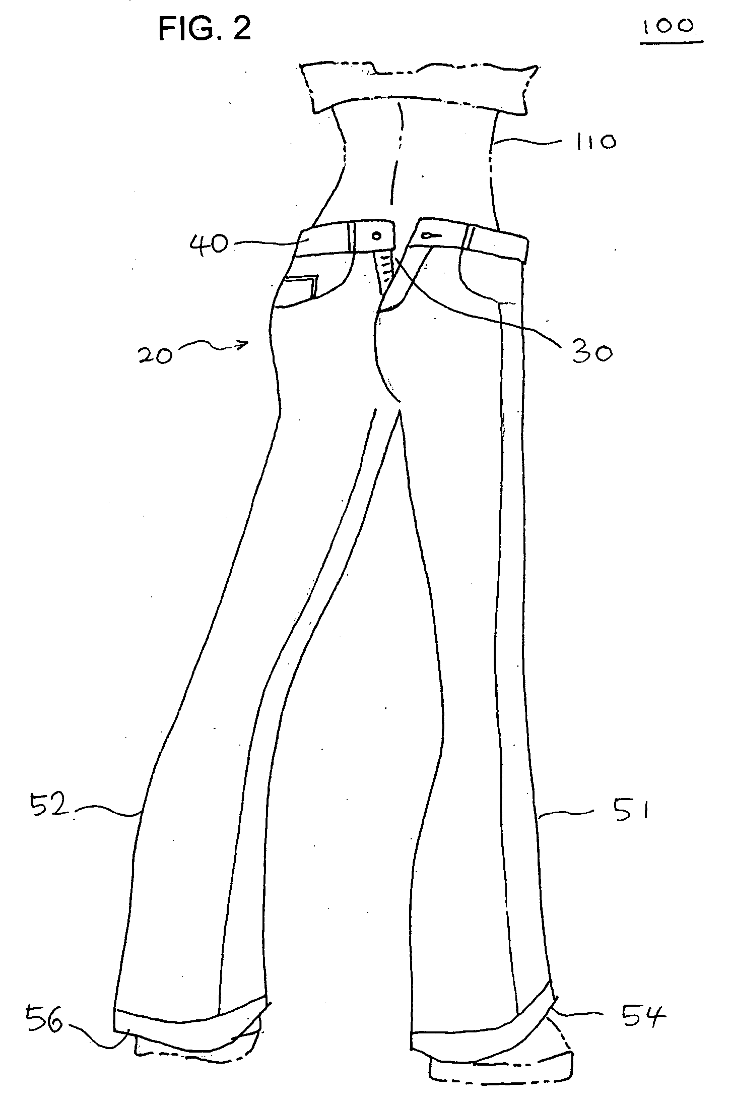 Reverse shaped garment