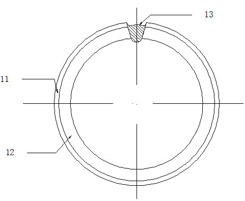 Tubulation welding method of stainless steel outer composite tube