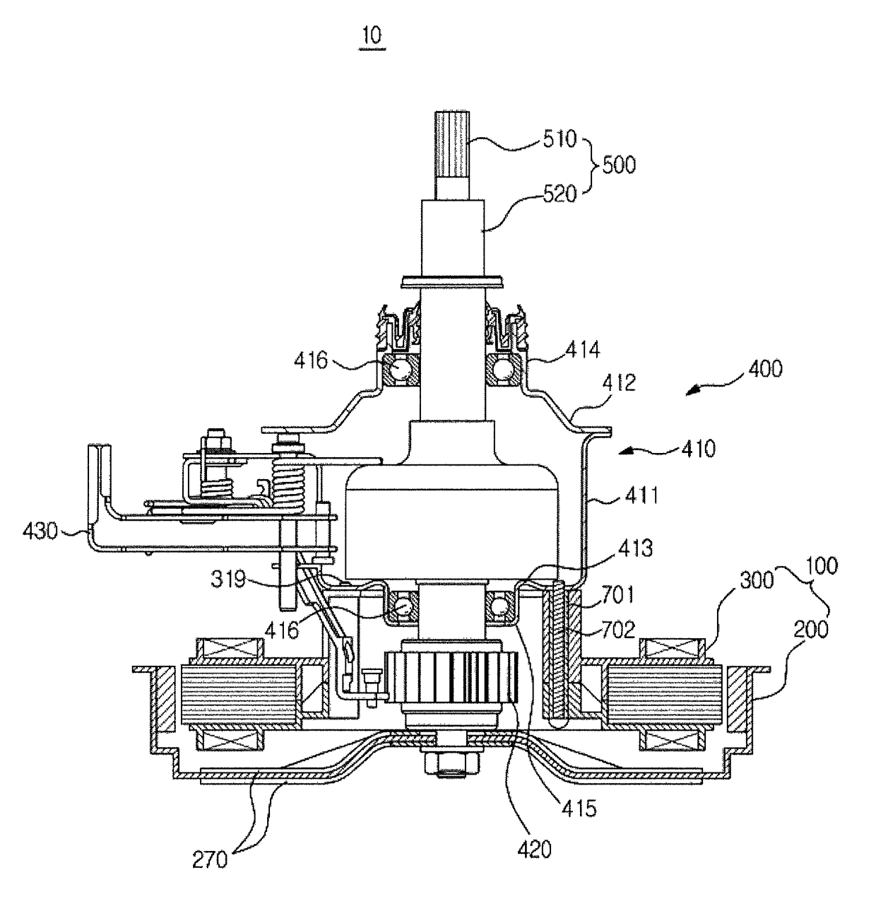 Driving apparatus for washing machine and washing machine having the same