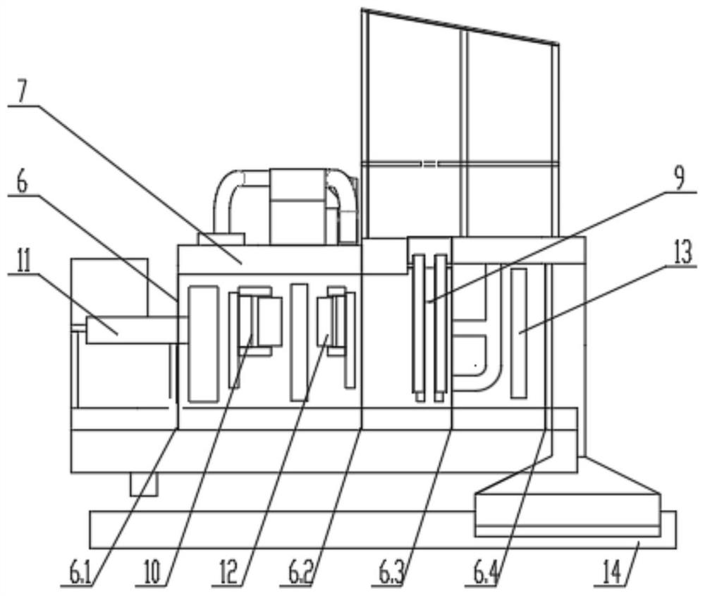 Flue gas centralized treatment device applied to tamping coal charging coke pusher and using method thereof