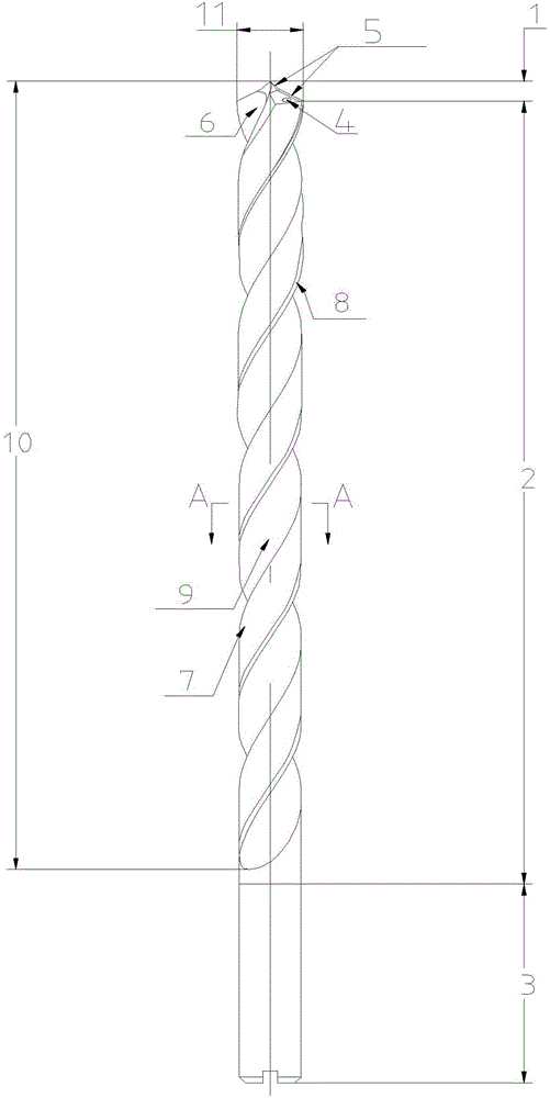 Solid carbide self-centering inner-cooling deep-hole twist drill for ABS valve body