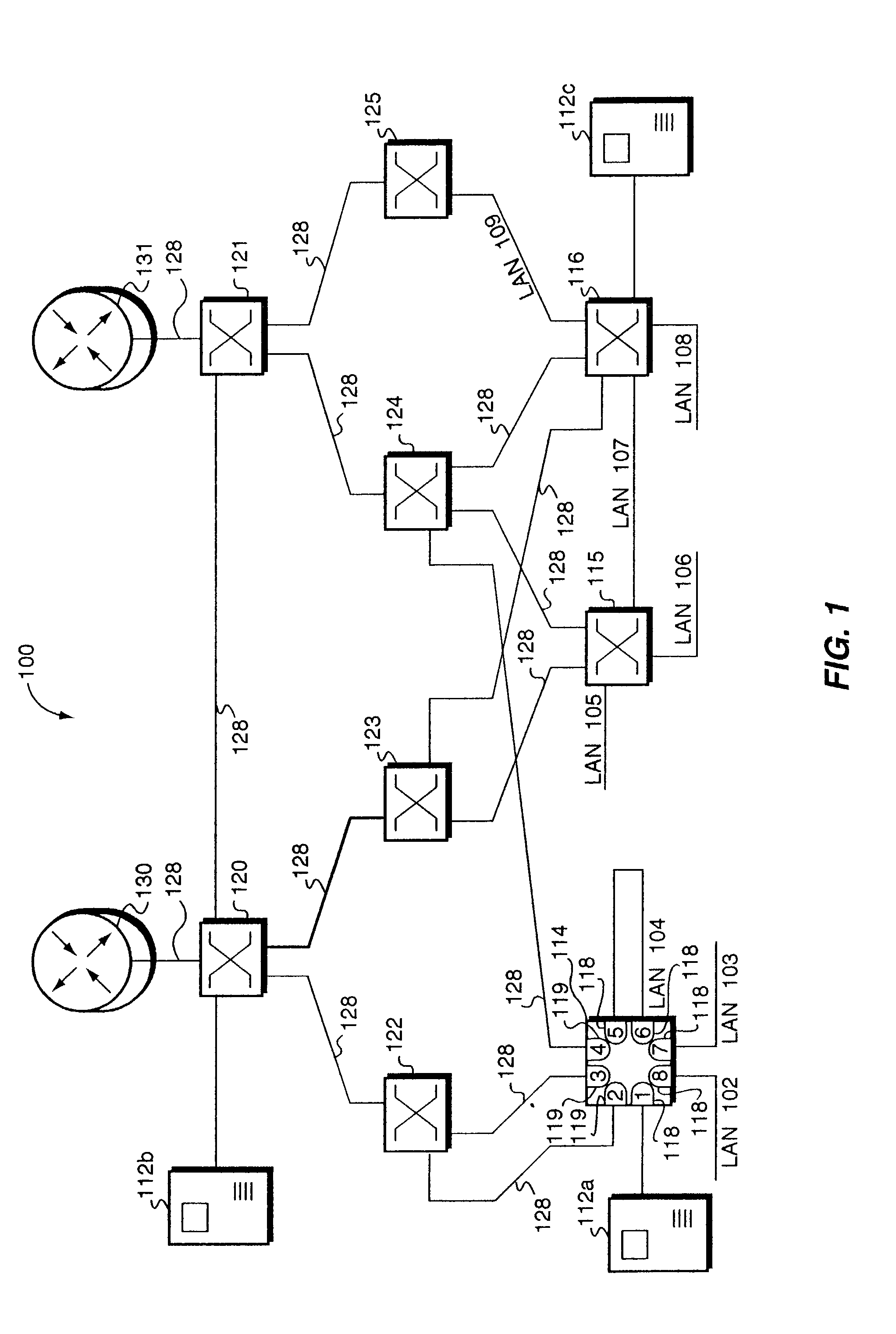 Method and apparatus for rapidly reconfiguring bridged networks using a spanning tree algorithm