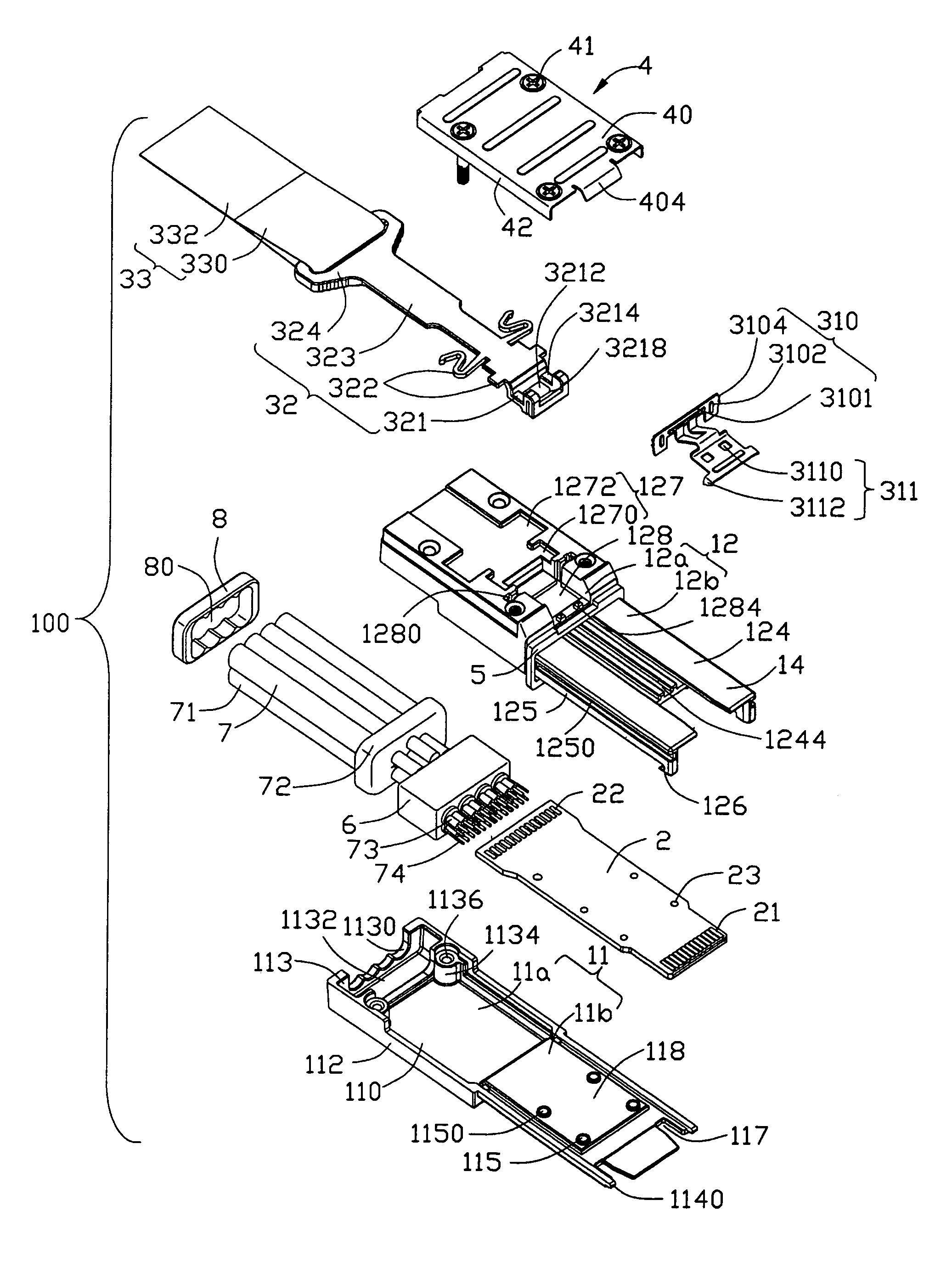 Plug connector with improved strain relief member