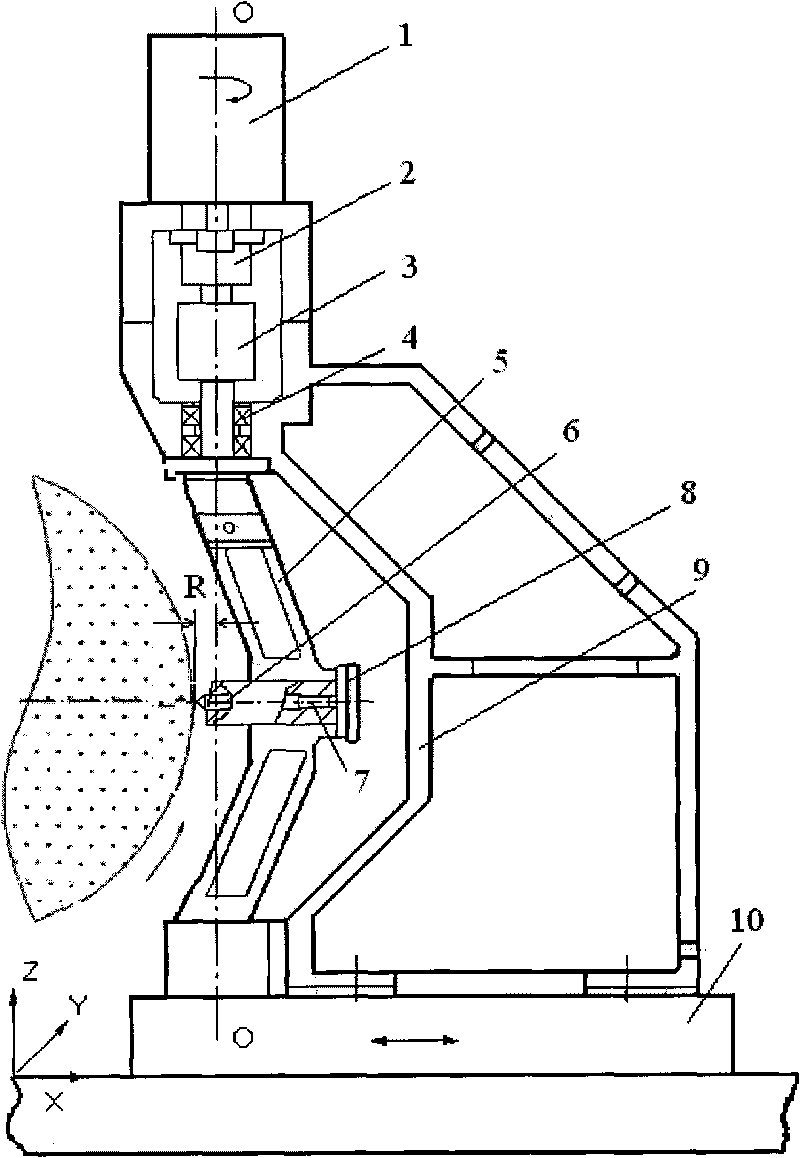 Precise dressing method of molding grinding wheel of grinding big-diameter bearing and flexible device thereof