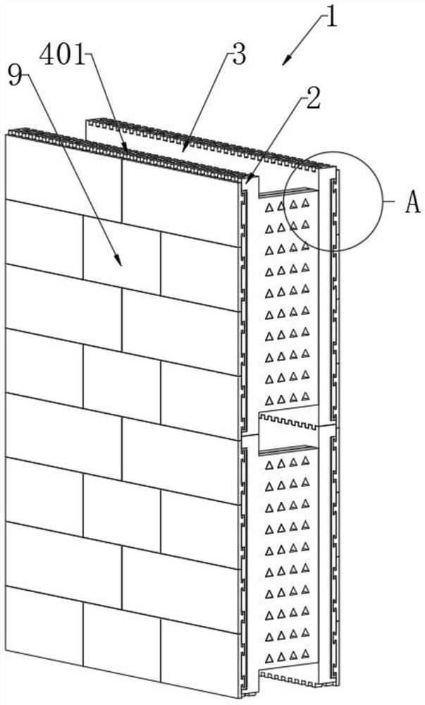 A prefabricated building composite exterior wall panel structure