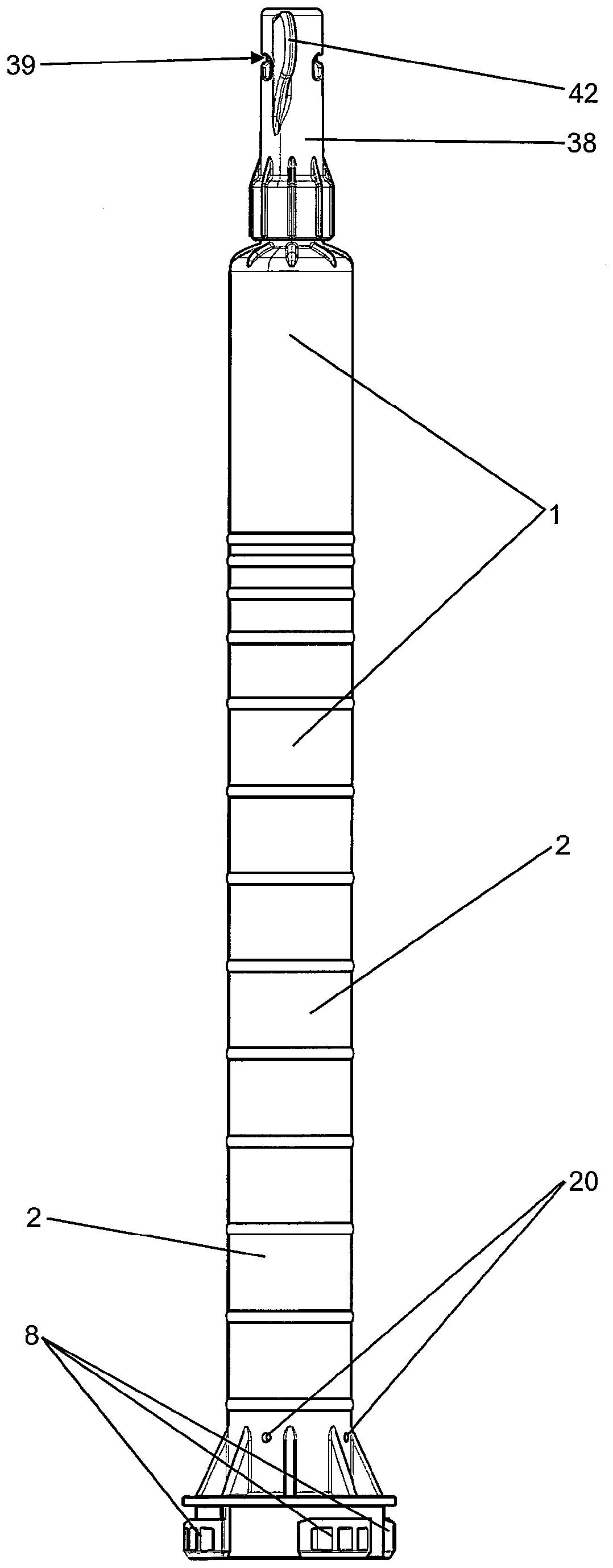 Cement applicator with hollow barrel on delivery plunger