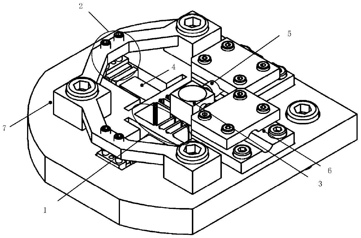 High-bandwidth two-freedom-degree parallel flexible precision positioning platform