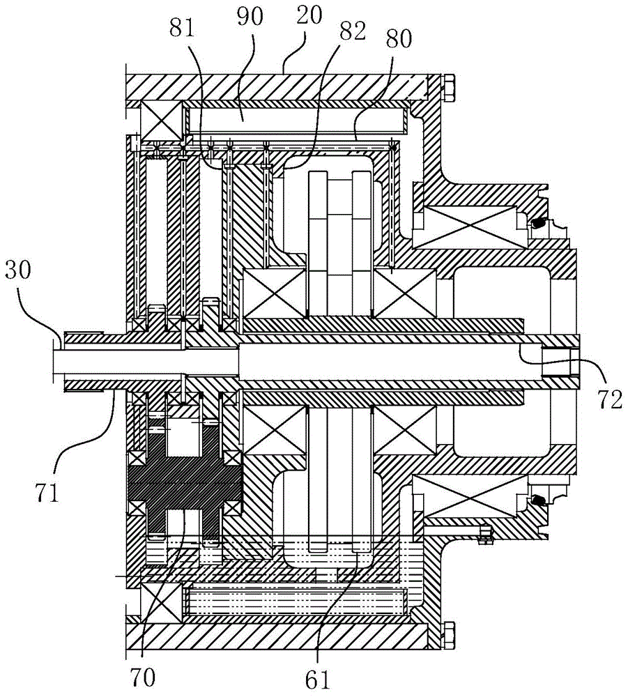 Self-lubricating vertical orientating vibrating wheel structure subjected to counterweight by using liquid