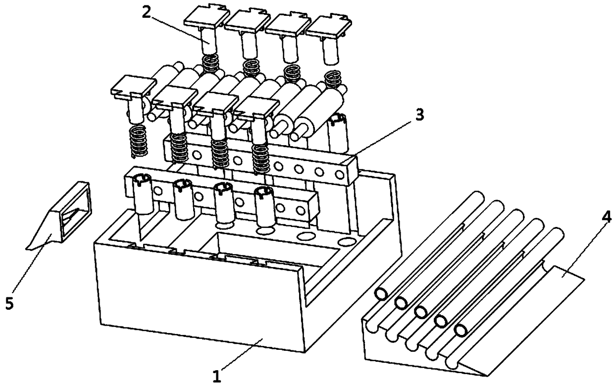 A support device for a diode molding machine