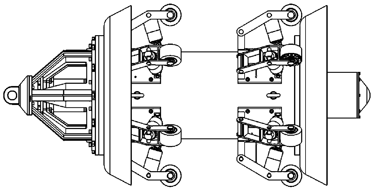 A natural gas pipeline robot support and mileage measuring device