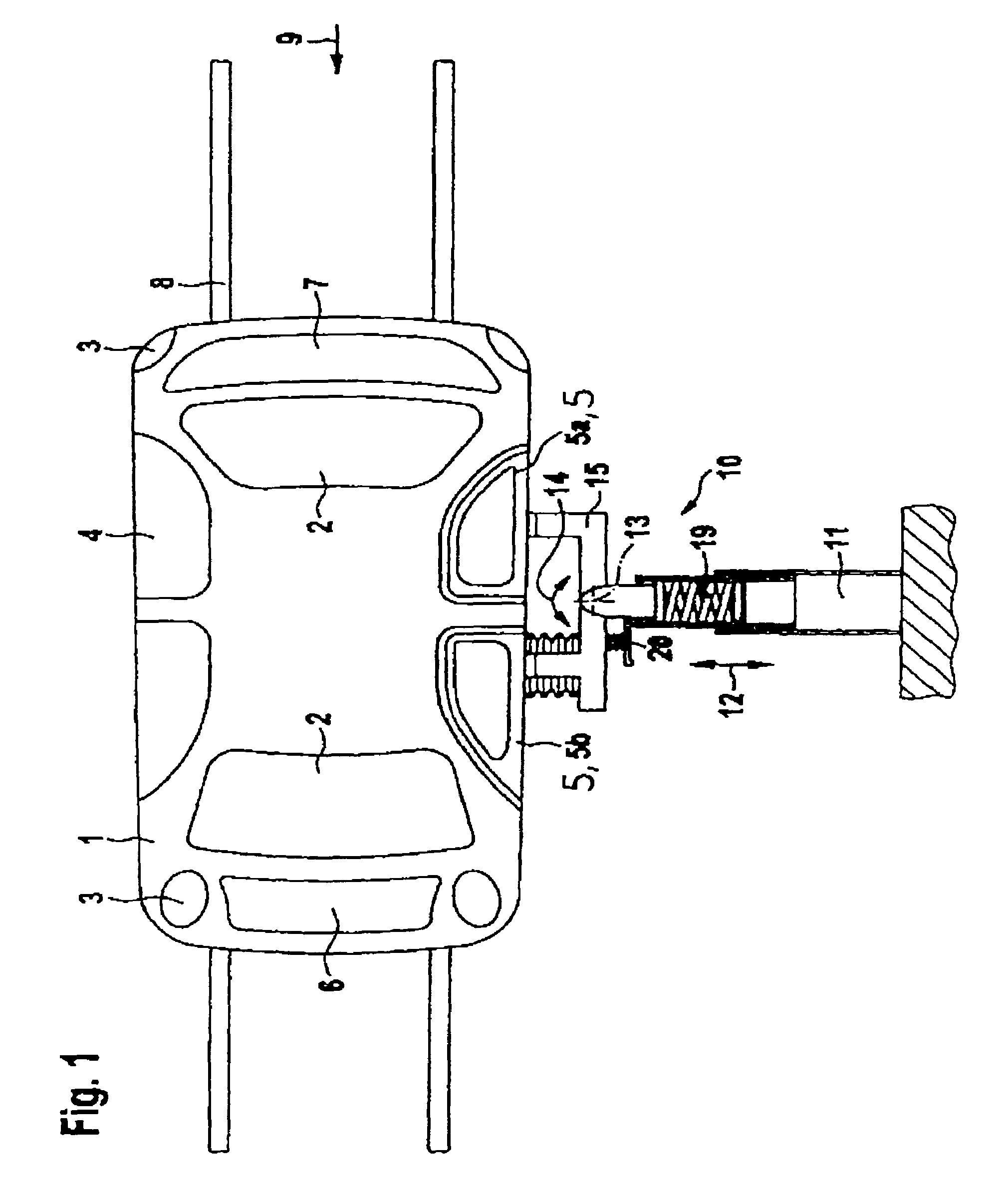 Method and device for simulation of a closing wedge