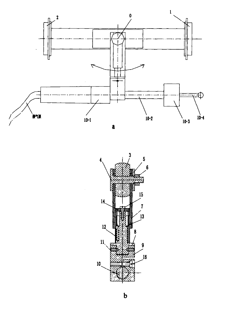 Pneumatic polishing reshaping device for spherical surface