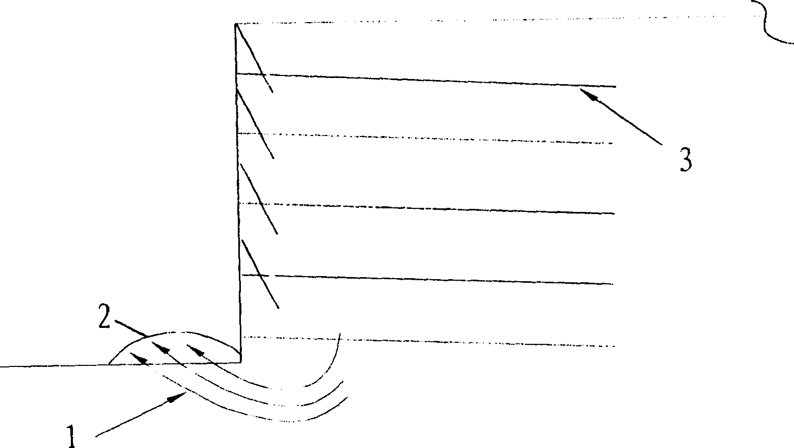 Operation method for supporting soft border by using earth slope nails