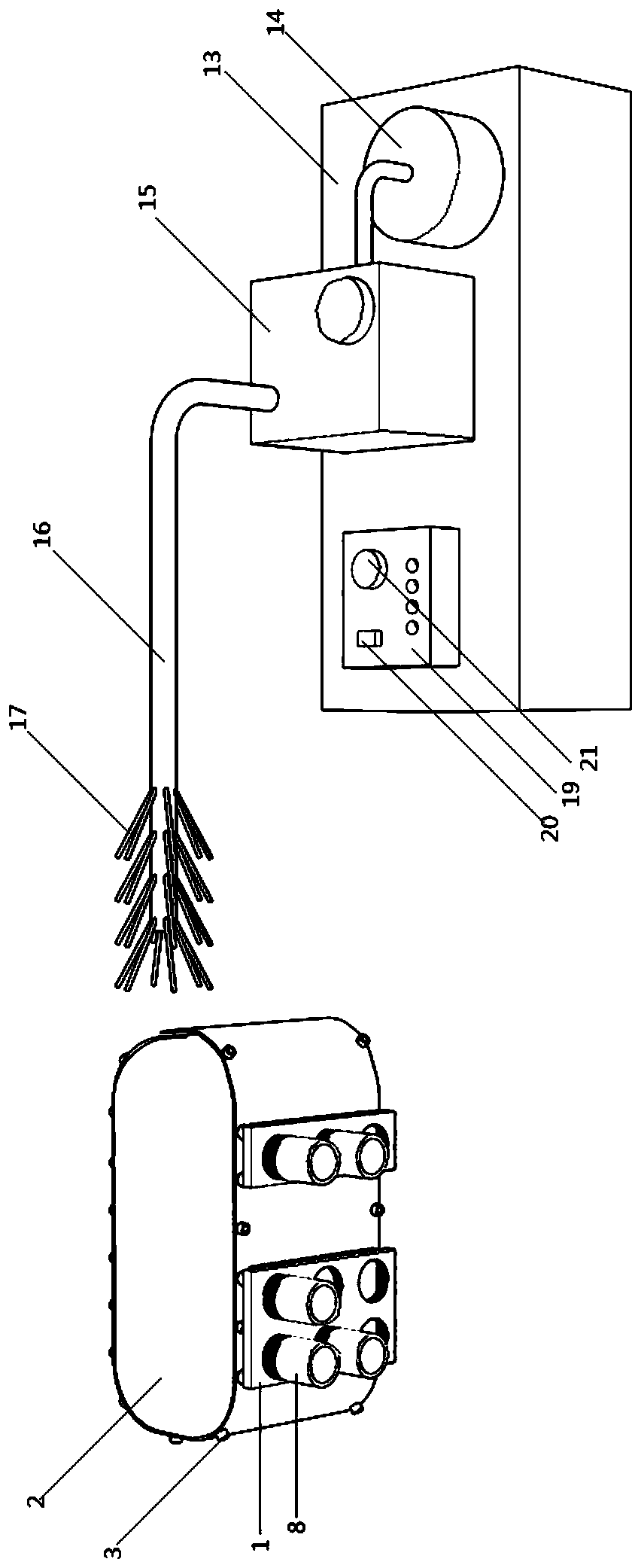 Lung-clearing and sputum-expelling device for the elderly