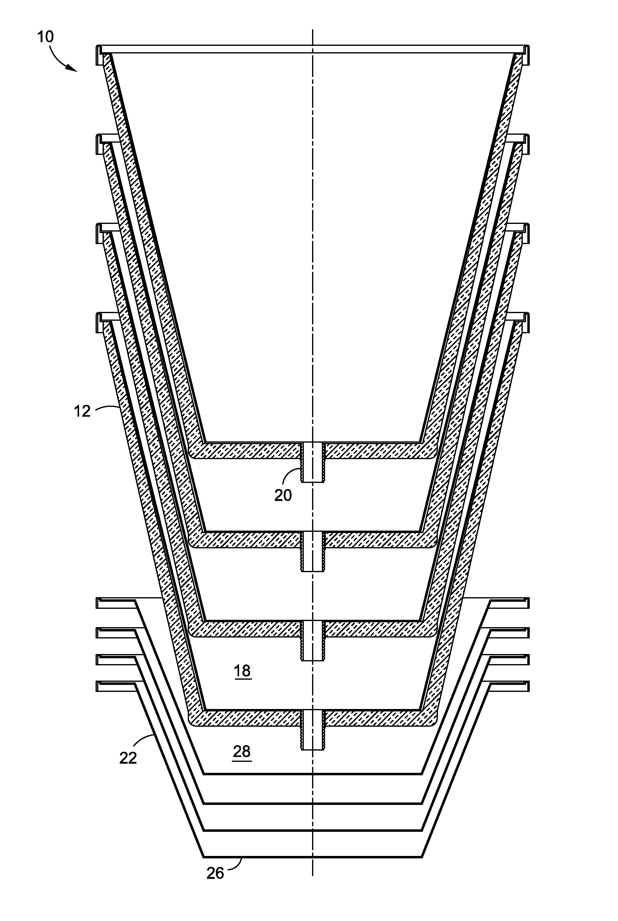 Ice barrels with stackable configuration