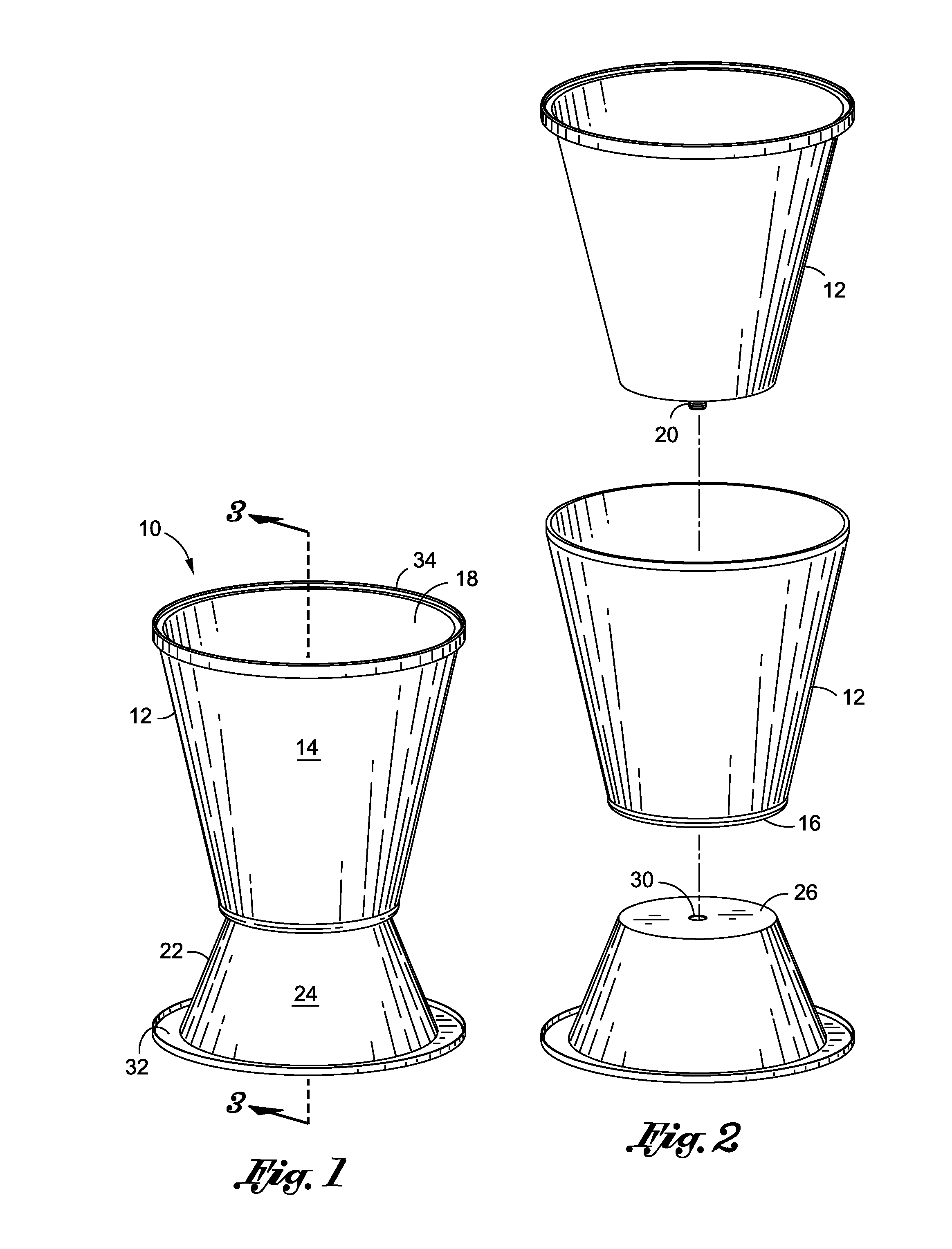 Ice barrels with stackable configuration