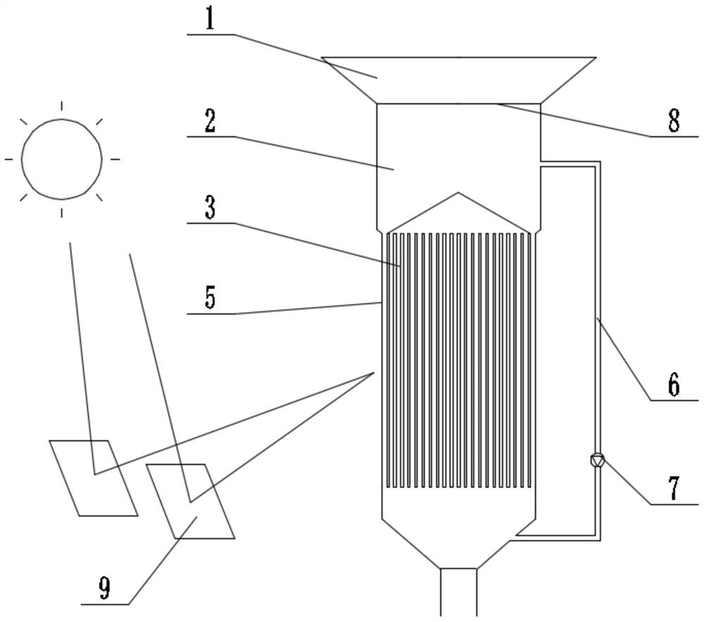 Particle heat absorber and solar power generation system