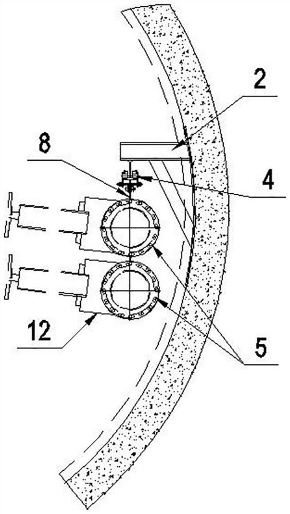 Extension construction method for shield tunneling machine pipeline outside tunnel and tunneling construction method