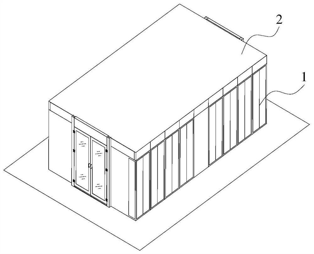 Air duct structure, micro-module machine room and micro-module control method