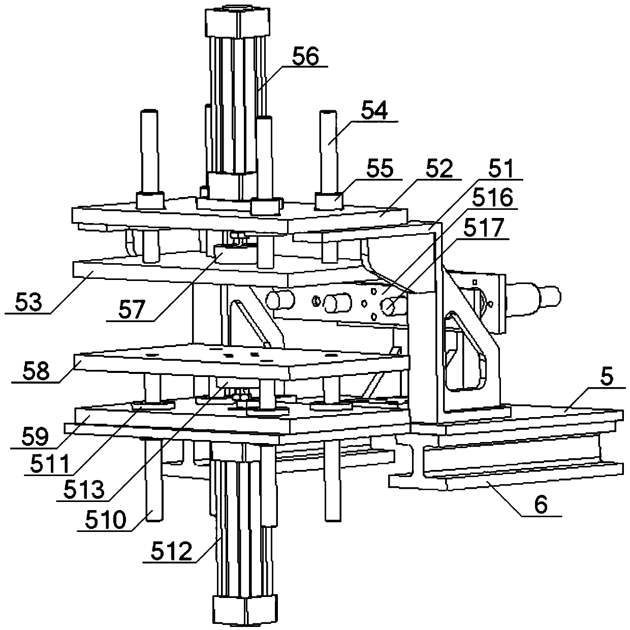 Unwinding device for residual yarn on surfaces of ring bobbins and control method thereof