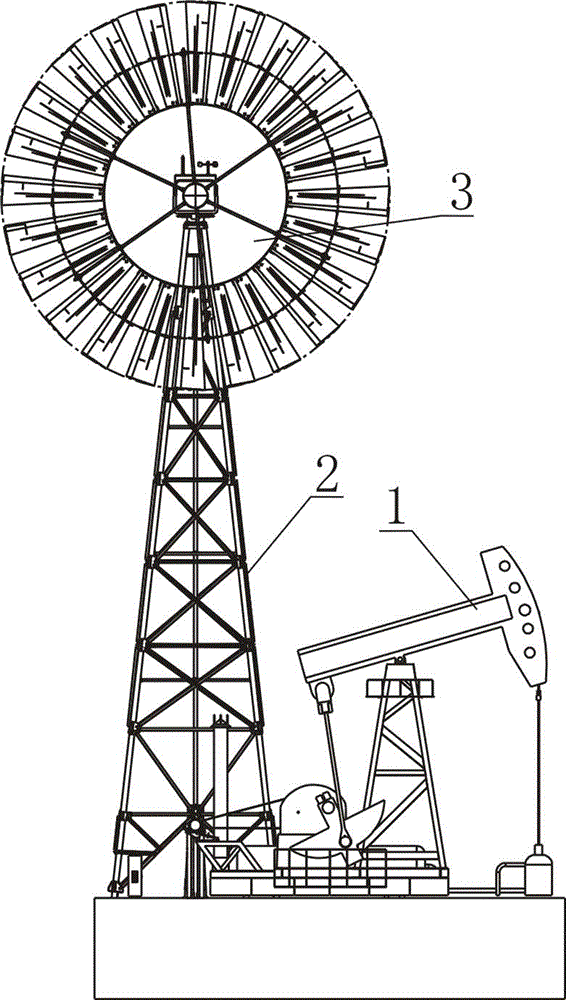 Wind power oil pumping system