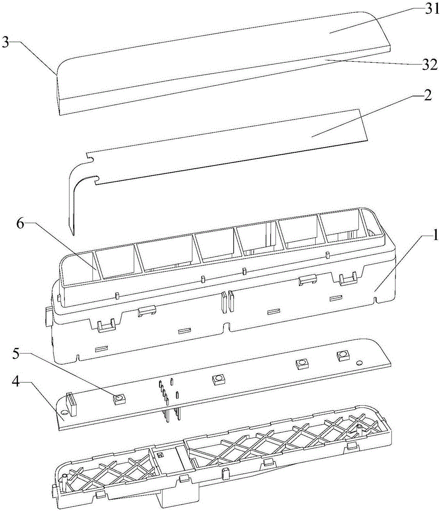 Solid wood switch for center console of automobile