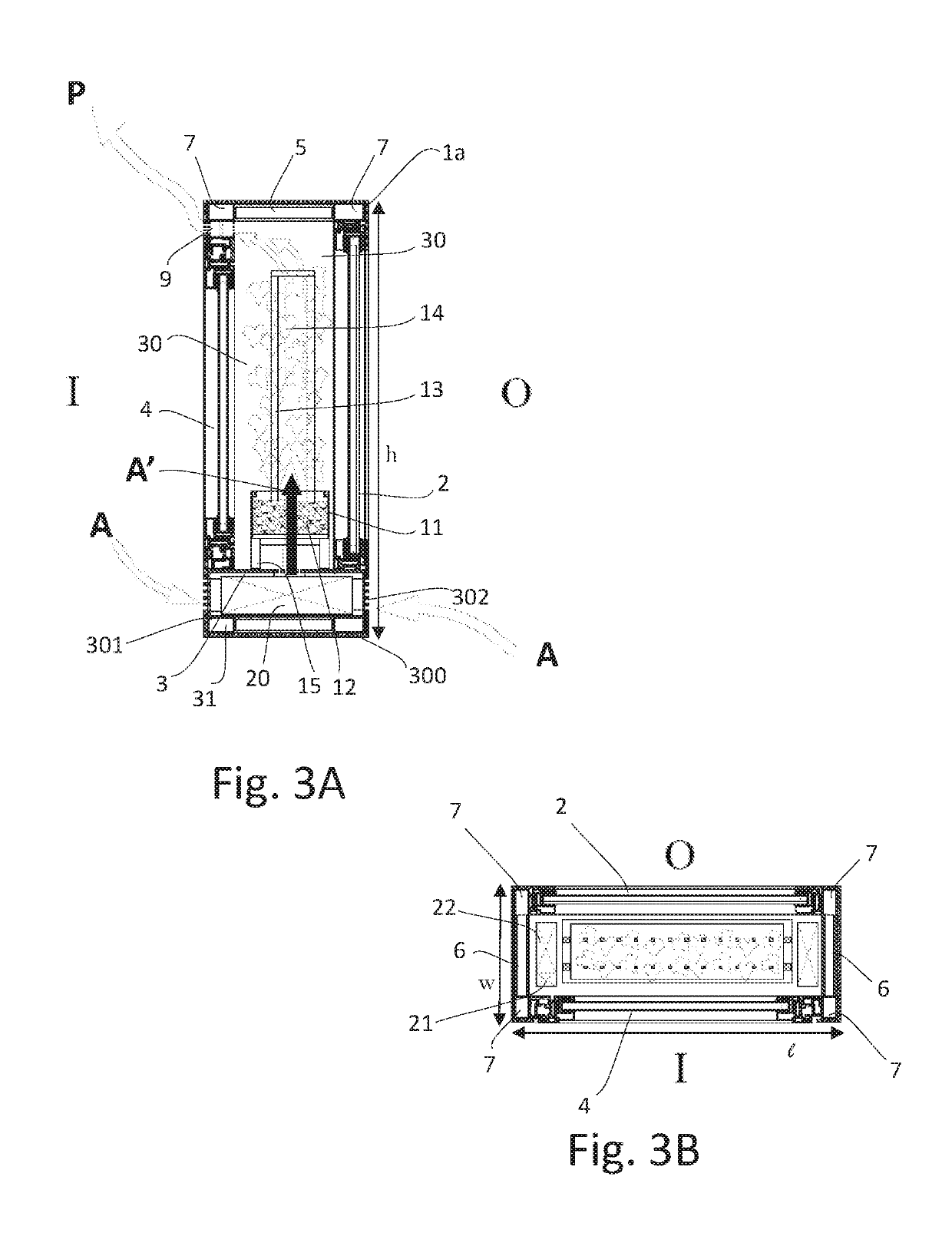 Module of ventilation and biological purification of internal and external air to an environment, and relevant method
