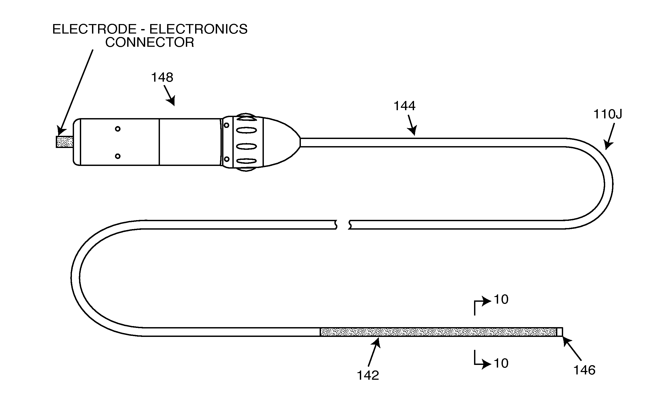 Implantable lead for an active medical device having an inductor design minimizing eddy current losses