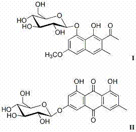 Anti-hyperuricemia active ingredient group of polygonum cuspidatum and preparation method and application thereof