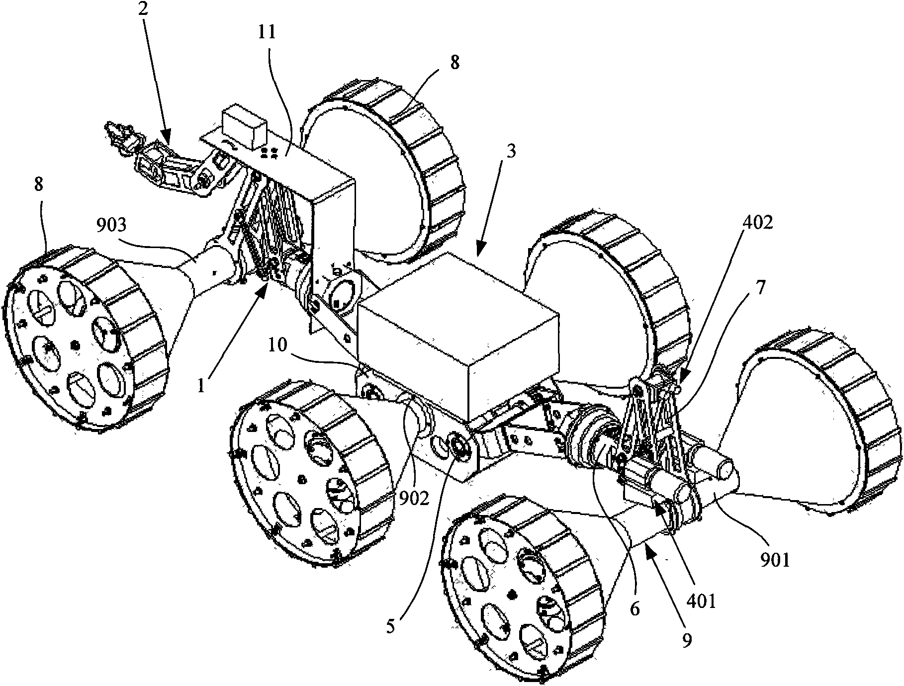 Multi-joint series wheeled mobile robot