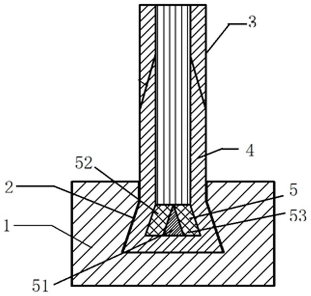 Composite material and metal component dovetail groove integrated forming connection structure and method
