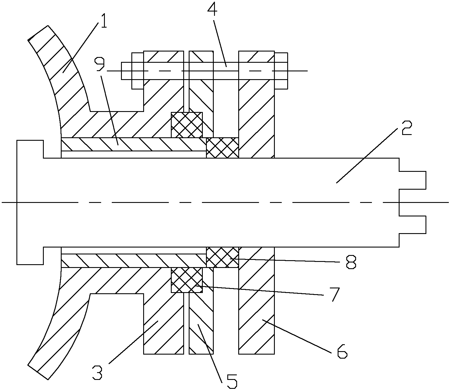 Inlet electrode sealing device for vacuum furnace