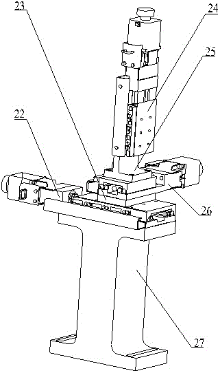 Optical glass automatic installing device for triangular laser gyroscope
