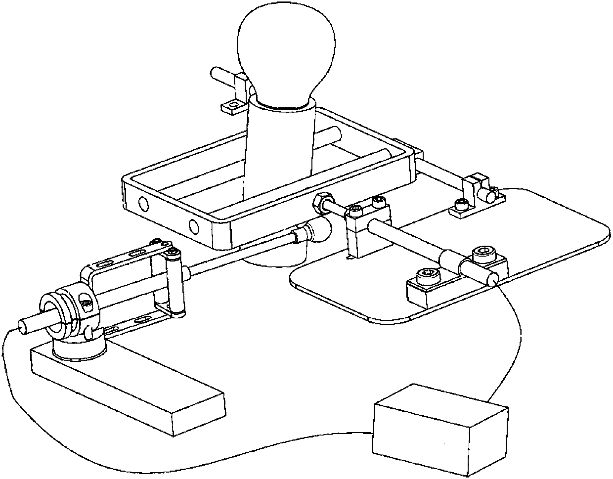 Automatically-controlled gear-shifting device based on synchronous belts, guide rails and sliding blocks