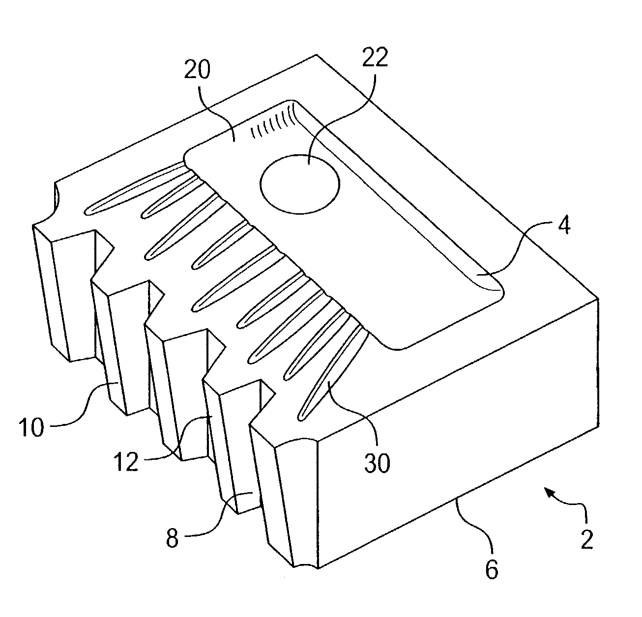 Threading insert with cooling channels