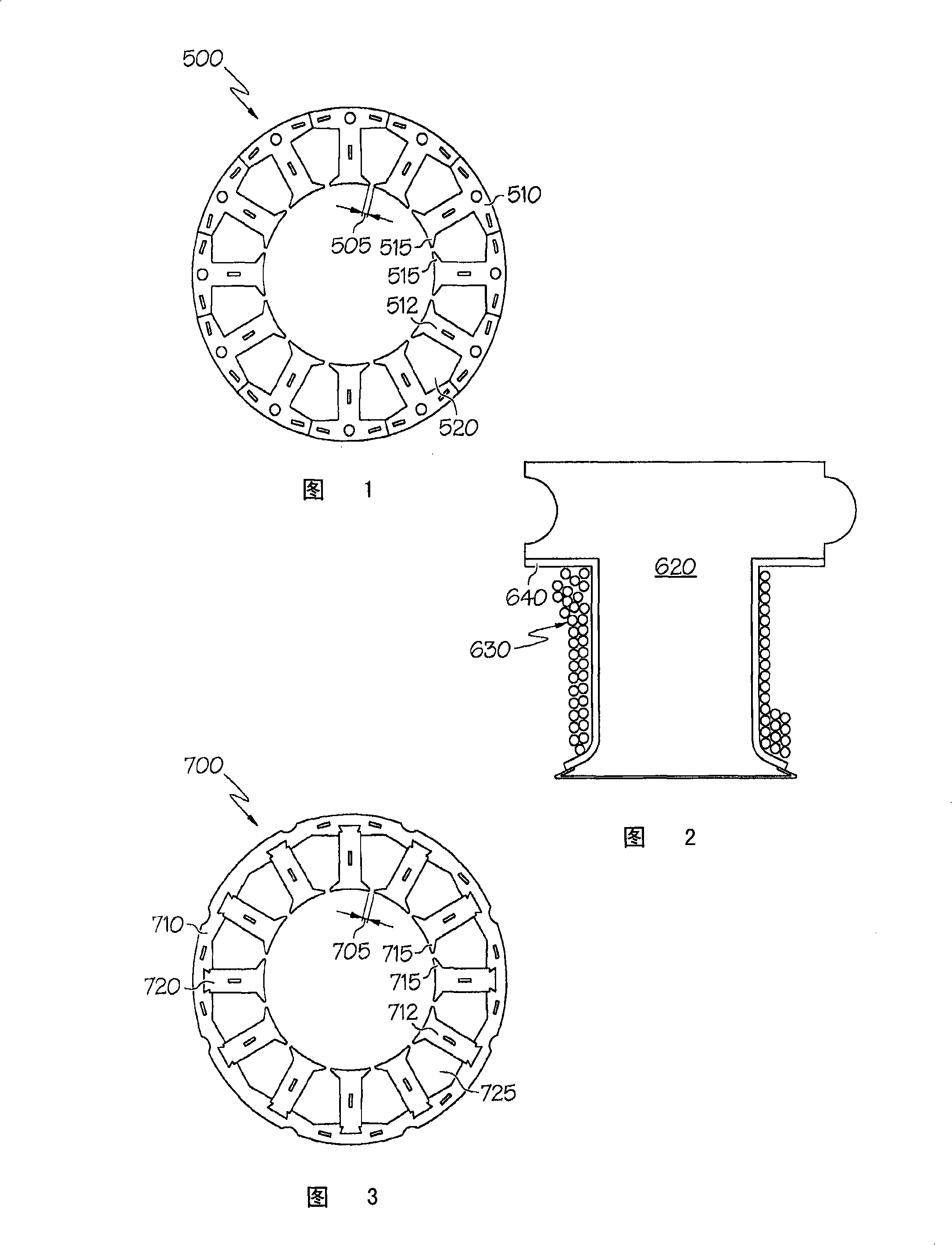 Concentrated winding machine with magnetic slot wedges