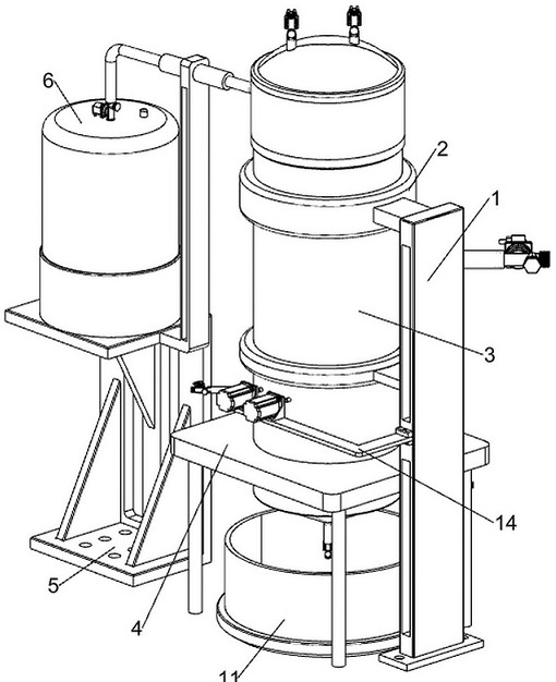 Storage device for cyclic impurity removal of diethyltoluenediamine