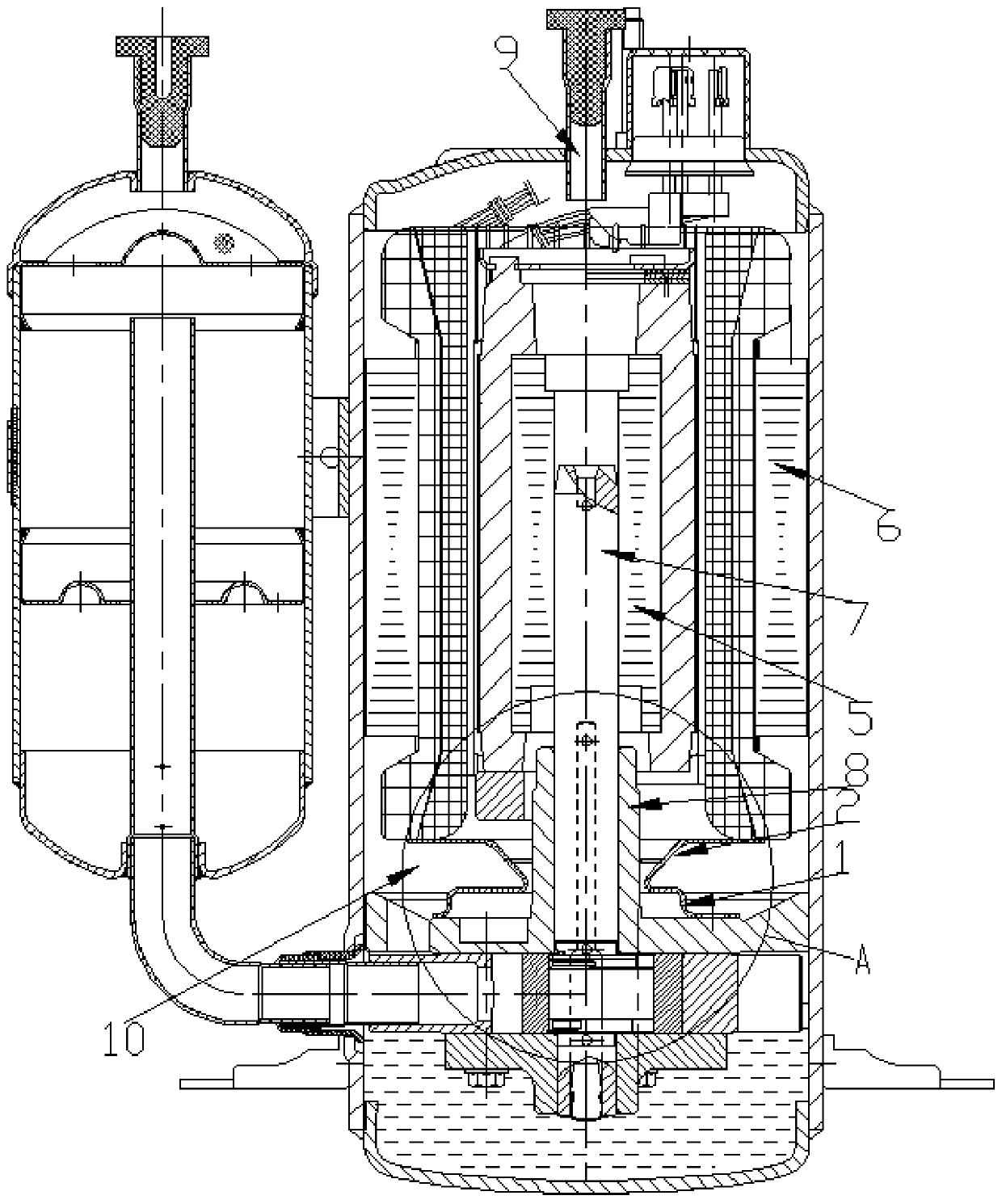 Silencer structure, compressor and air conditioner