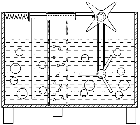 Pulping device based on overturning-stirring and reciprocating turbulent slushing