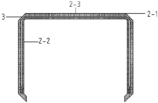 Highway tunnel fireproofing device with double-layer air sandwich rectangle