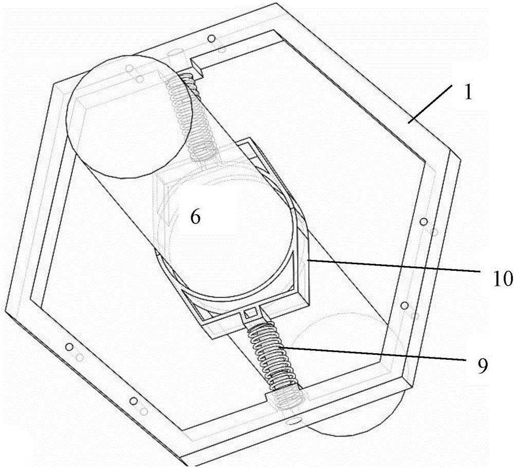 Anti-drop device capable of embracing pole during power outage, for pole-climbing robot