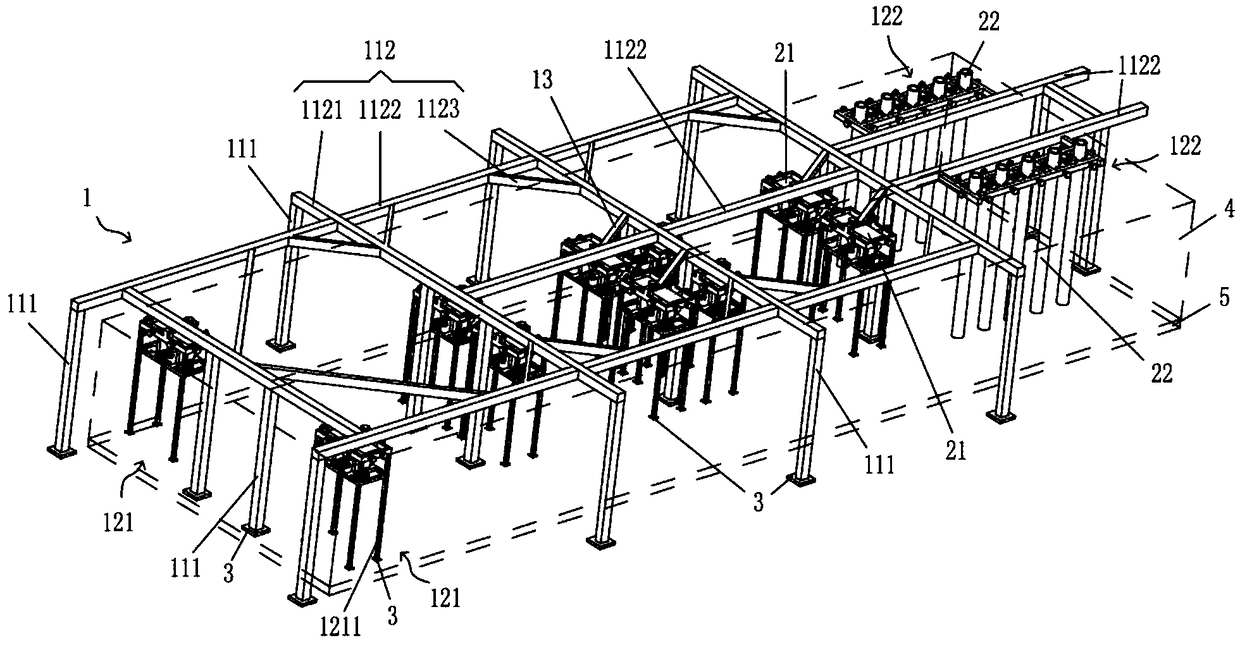 Steam turbine embedded parts fixing device and method